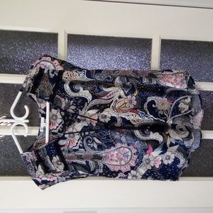 Blouse multi color Black blue Pink yellow and white - size small